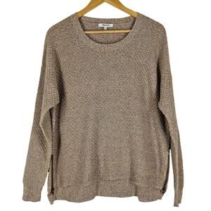 MADEWELL Women's Brown Knit Pullover Sweater Size Large - Cozy and Stylish